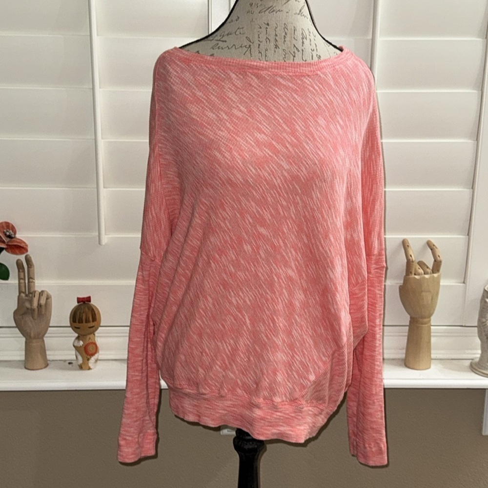By Anthropologie Damiana Pullover Top Coral